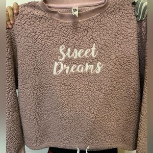 Women’s pink fluffy pyjama top